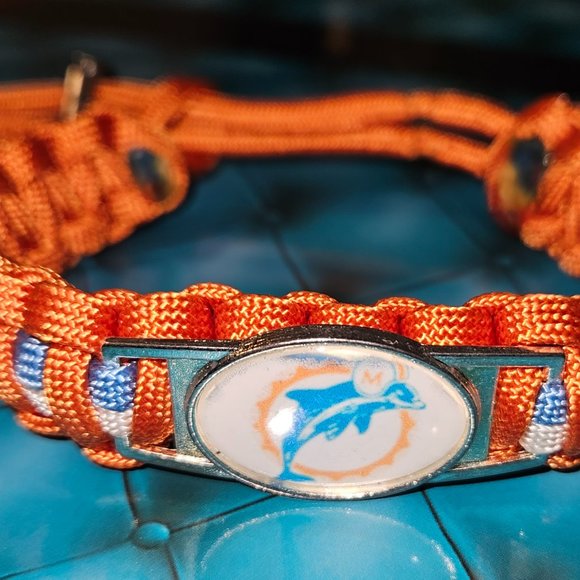 New Handmade Para-cord Miami Dolphins Bracelet Unisex - Picture 1 of 1